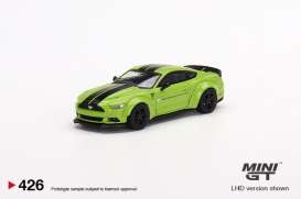 LB Works Ford - Mustang lime green - 1:64 - Mini GT - 00426-L - MGT00426lhd | Toms Modelautos