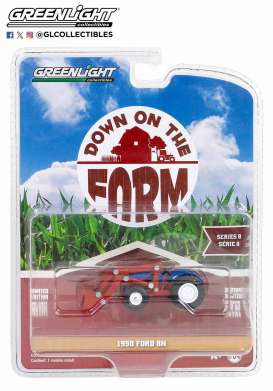 Tractor Ford - 8N 1950 blue/red - 1:64 - GreenLight - 48080A - gl48080A | Toms Modelautos