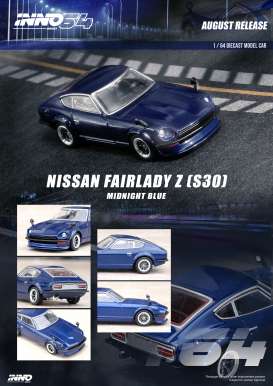 Nissan  - Fairlady Z S30 dark blue metallic - 1:64 - Inno Models - in64-240Z-DBM - in64-240Z-DBM | Toms Modelautos