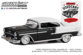 Chevrolet  - Bel Air 1955 black/white - 1:64 - GreenLight - 39120C - gl39120C | Toms Modelautos