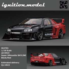 LB Works  - ER34 black/red - 1:18 - Ignition - IG2703 - IG2703 | Toms Modelautos