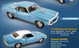 Chevrolet  - Camaro RS 1969 light blue/white - 1:18 - Acme Diecast - 1805725VTTY - acme1805725VTTY | Toms Modelautos