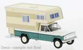 Jeep  - Gladiator 1968 white/green - 1:87 - Brekina - BRE19837 - brek19837 | Toms Modelautos