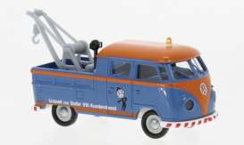 Volkswagen  - T1B 1960 blue/orange - 1:87 - Brekina - 32738 - brek32838 | Toms Modelautos