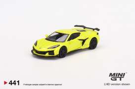 Chevrolet  - Corvette Z06 2023 yellow - 1:64 - Mini GT - 00441-L - MGT00441LHD | Toms Modelautos