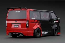 Toyota  - Hiace black/red - 1:18 - Ignition - IG2805 - IG2805 | Toms Modelautos