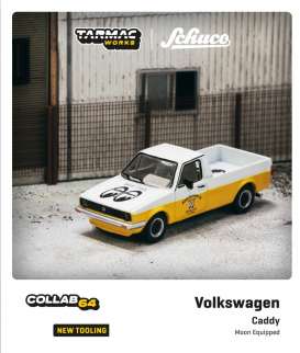 Volkswagen  - Caddy white/yellow - 1:64 - Tarmac - T64S-013-ME1 - TC-T64S-013ME1 | Toms Modelautos