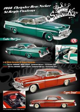 Chrysler  - New Yorker  St regis customs 1956 green - 1:18 - Acme Diecast - 1809008 - acme1809008 | Toms Modelautos