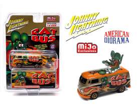 Volkswagen  - T2 Transporter *Rat Fink* 1964 gold/black/red/orange - 1:64 - Johnny Lightning - cp7383 - jlcp7383 | Toms Modelautos