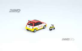 Honda  - City Turbo II & Motocompo 1984 yellowwhite/red - 1:64 - Inno Models - IN64-CITYII-SHELL - in64CityII-SHELL | Toms Modelautos