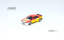 Nissan  - Silvia S13 V2 yellow/white/red - 1:64 - Inno Models - in64-S13V2-SHELL - in64S13V2SHELL | Toms Modelautos