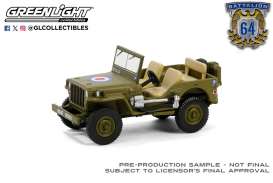 Willys  - MB Jeep green - 1:64 - GreenLight - 61040B - gl61040B | Toms Modelautos