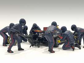 Figures diorama - Team Blue #2 2020 blue-purple - 1:18 - American Diorama - 76555 - AD76555 | Toms Modelautos