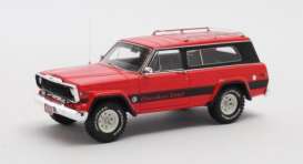 Jeep  - Cherokee 1980 red - 1:43 - Matrix - 21004-011 - MX21004-011 | Toms Modelautos