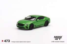 Bentley  - Continental GT green - 1:64 - Mini GT - 00473-L - MGT00473lhd | Toms Modelautos