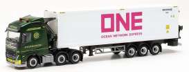 Volvo  - FH 16 green/white/pink - 1:87 - Herpa - H315531 - herpa315531 | Toms Modelautos