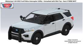 Ford  - Explorer XLT 2022 white - 1:24 - Motor Max - 76990 - mmax76990w | Toms Modelautos