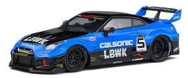 Nissan  - GTR R35 black/blue - 1:43 - Solido - 4311202 - soli4311202 | Toms Modelautos