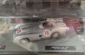 Mercedes Benz  - W196 #18 JM Fangio 1955 silver - 1:43 - Magazine Models - magF1W196 | Toms Modelautos