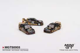 Mercedes Benz  - 190E 2.5-16 Evo II black/gold - 1:64 - Mini GT - MGTS0003 - MGTS0003 | Toms Modelautos