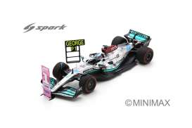 Mercedes Benz Petronas - W13 E 2022 silver/turquoise - 1:43 - Spark - S8557 - spas8557 | Toms Modelautos