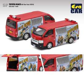 Toyota  - Hiace  2021 red/graphics - 1:64 - Era - TO21HISP104 - EraTO21HISP104 | Toms Modelautos