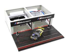 diorama  -  Motorsport Pit Garage 2016 black/white - 1:64 - Tarmac - T64D-001-BM - TC-T64D001BM | Toms Modelautos