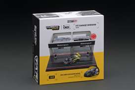 diorama  -  Motorsport Pit Garage 2016 black/white - 1:64 - Tarmac - T64D-001-BM - TC-T64D001BM | Toms Modelautos