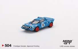 Lancia  - Stratos HF #4 blue/red - 1:64 - Mini GT - 00504-L - MGT00504lhd | Toms Modelautos