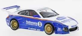 Porsche  - 911 (997) white/blue - 1:43 - IXO Models - MOC320 - ixMOC320 | Toms Modelautos