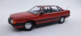 Audi  - 100 C3 1989 tornado bright red - 1:18 - Triple9 Collection - 1800351 - T9-1800351 | Toms Modelautos