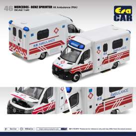 Mercedes Benz  - Sprinter white/red - 1:64 - Era - MB22SPR4601 - EraMB22Spr46 | Toms Modelautos