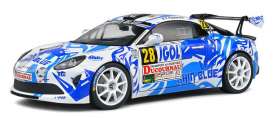 Renault Alpine - A110  2023 blue/white - 1:18 - Solido - 1801624 - soli1801624 | Toms Modelautos
