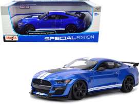 Ford  - Shelby blue/white - 1:18 - Maisto - 31388B - mai31388b | Toms Modelautos