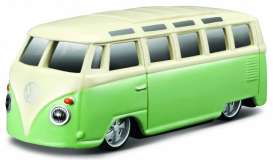 Volkswagen  - T1 Samba  green/white - 1:64 - Bburago - 59036G - bura59036G | Toms Modelautos