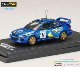 Subaru  - Impreza 1997 blue/yellow - 1:64 - Hobby Japan - HJR642041D - HJR642041D | Toms Modelautos