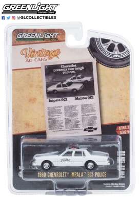 Chevrolet  - Impala 1980 white - 1:64 - GreenLight - 39130E - gl39130E | Toms Modelautos