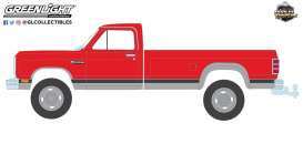 Dodge  - Ram D-350 1989 red/silver - 1:64 - GreenLight - 46130B - gl46130B | Toms Modelautos