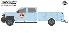 Chevrolet  - 3500HD 2018 blue/orange - 1:64 - GreenLight - 46130C - gl46130C | Toms Modelautos