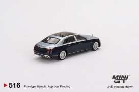 Mercedes Benz  - Maybach silver/blue - 1:64 - Mini GT - 00516-R - MGT00516Rhd | Toms Modelautos