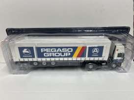 Pegaso  - Troner Plus Truck & Trailer 1988 silver/blue - 1:43 - Magazine Models - magPEGTroner | Toms Modelautos