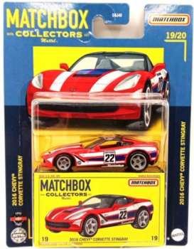 Chevrolet  - Corvette red/white/blue - 1:64 - Matchbox - HFL98 - MBHFL98 | Toms Modelautos