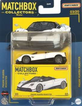 Pagani  - Huayra Roadster white/black - 1:64 - Matchbox - HFL77 - MBHFL77 | Toms Modelautos