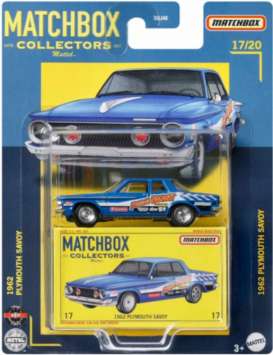 Plymouth  - Savoy blue/white/red - 1:64 - Matchbox - HFL96 - MBHFL96 | Toms Modelautos