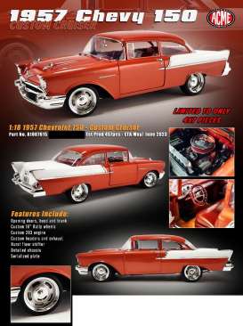 Chevrolet  - 150 1957 orange/white - 1:18 - Acme Diecast - 1807015 - acme1807015 | Toms Modelautos