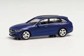 Mercedes Benz  - C Estate blue metallic - 1:87 - Herpa - H430388-002 - herpa430388-002 | Toms Modelautos