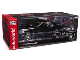 Ford  - Mustang GT 2+2 1969 black - 1:18 - Auto World - AMM1292 - AMM1292 | Toms Modelautos