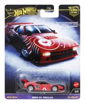 BMW  - M1 Pro Car red/white - 1:64 - Hotwheels - HKC79 - hwmvHKC79 | Toms Modelautos