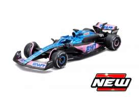 Renault Alpine - A523 2023 blue/pink/black - 1:43 - Bburago - 38072O - bura38072O | Toms Modelautos