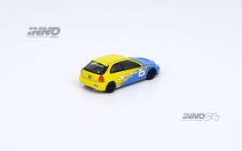 Honda  - Civic Type R EK9 *Spoon Sports yellow/blue - 1:64 - Inno Models - in64-EK9Sp - in64EK9SP | Toms Modelautos